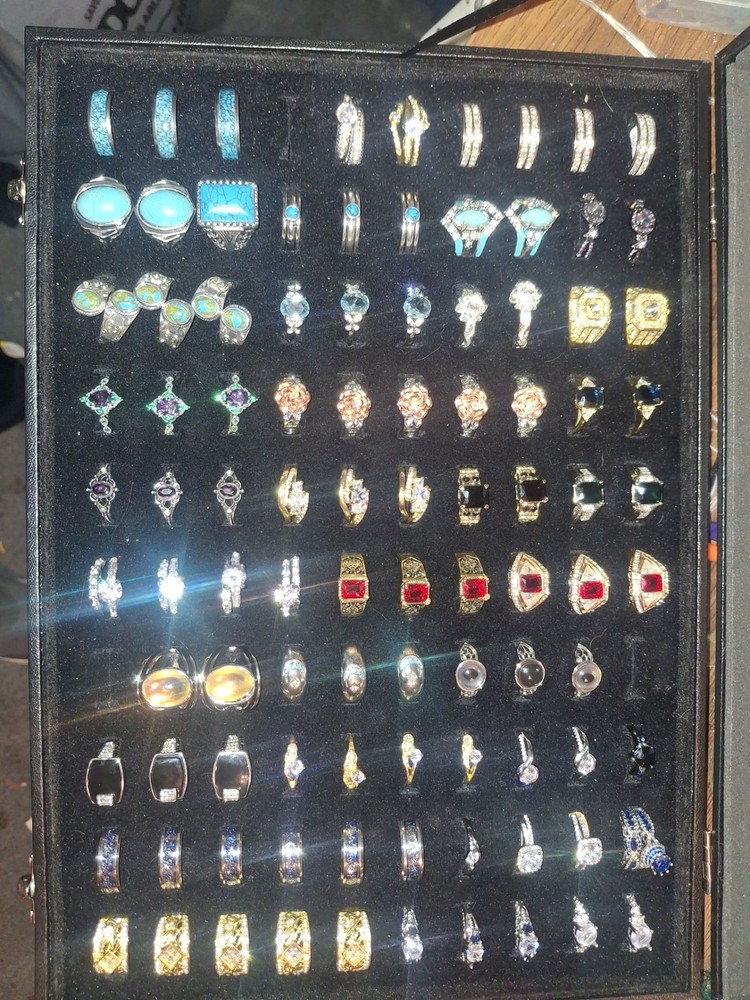 Large Bulk Lot of Fashion Rings - Various Styles and Stones