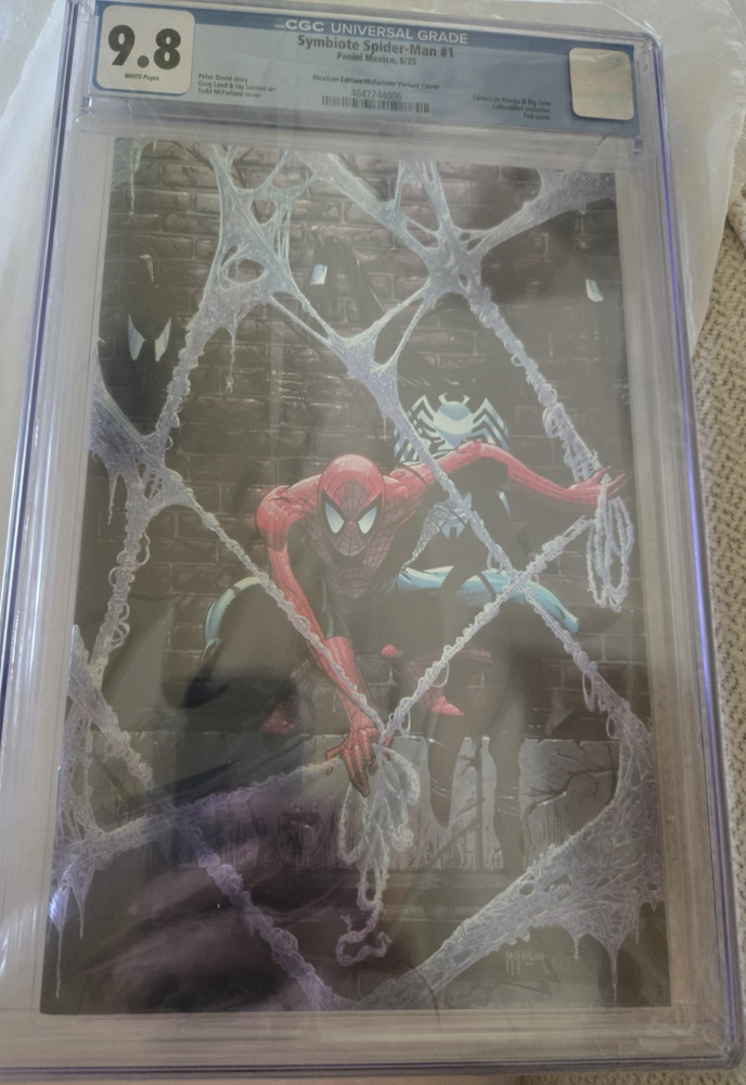 Symbiote Spider-Man #1 CGC 9.8 Panini Mexican MX Edition McFarlane Variant Cover