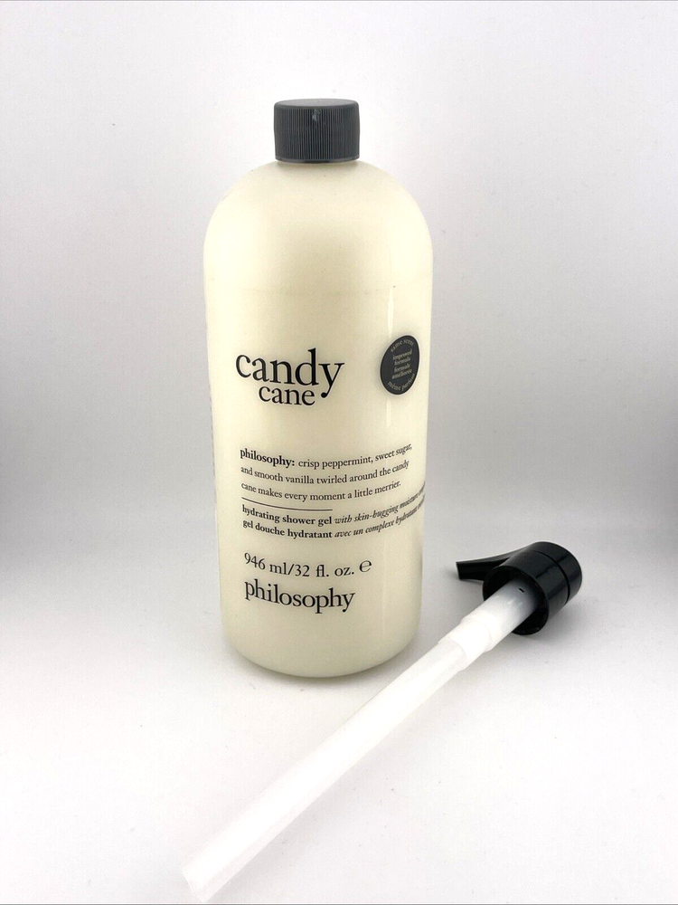 Philosophy Candy Cane Hydrating Shower Gel 32oz with Pump Improved Formula