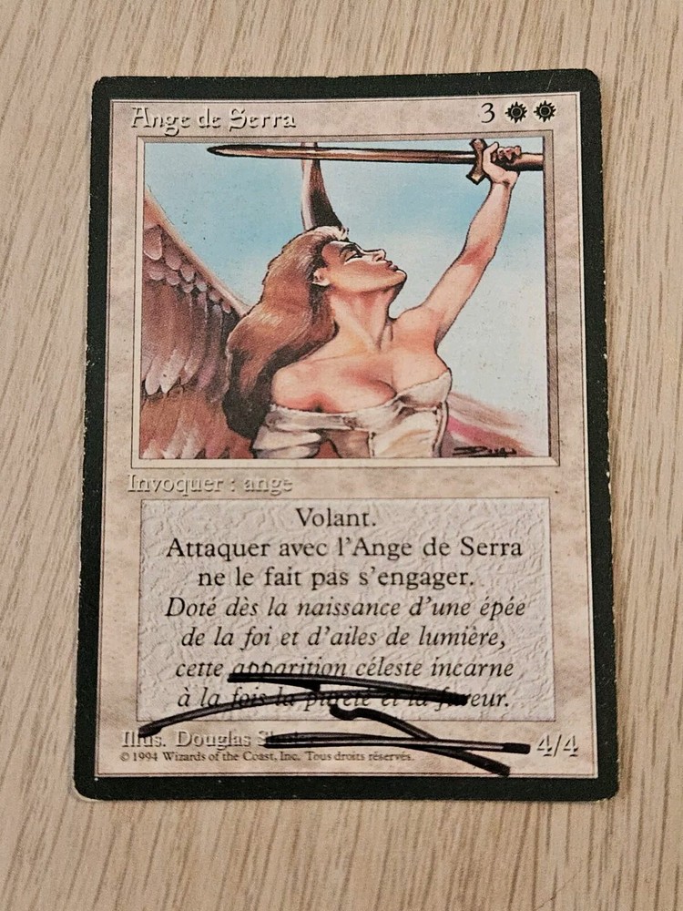 MTG SERRA ANGEL- Signed! - (French) 1994 FBB