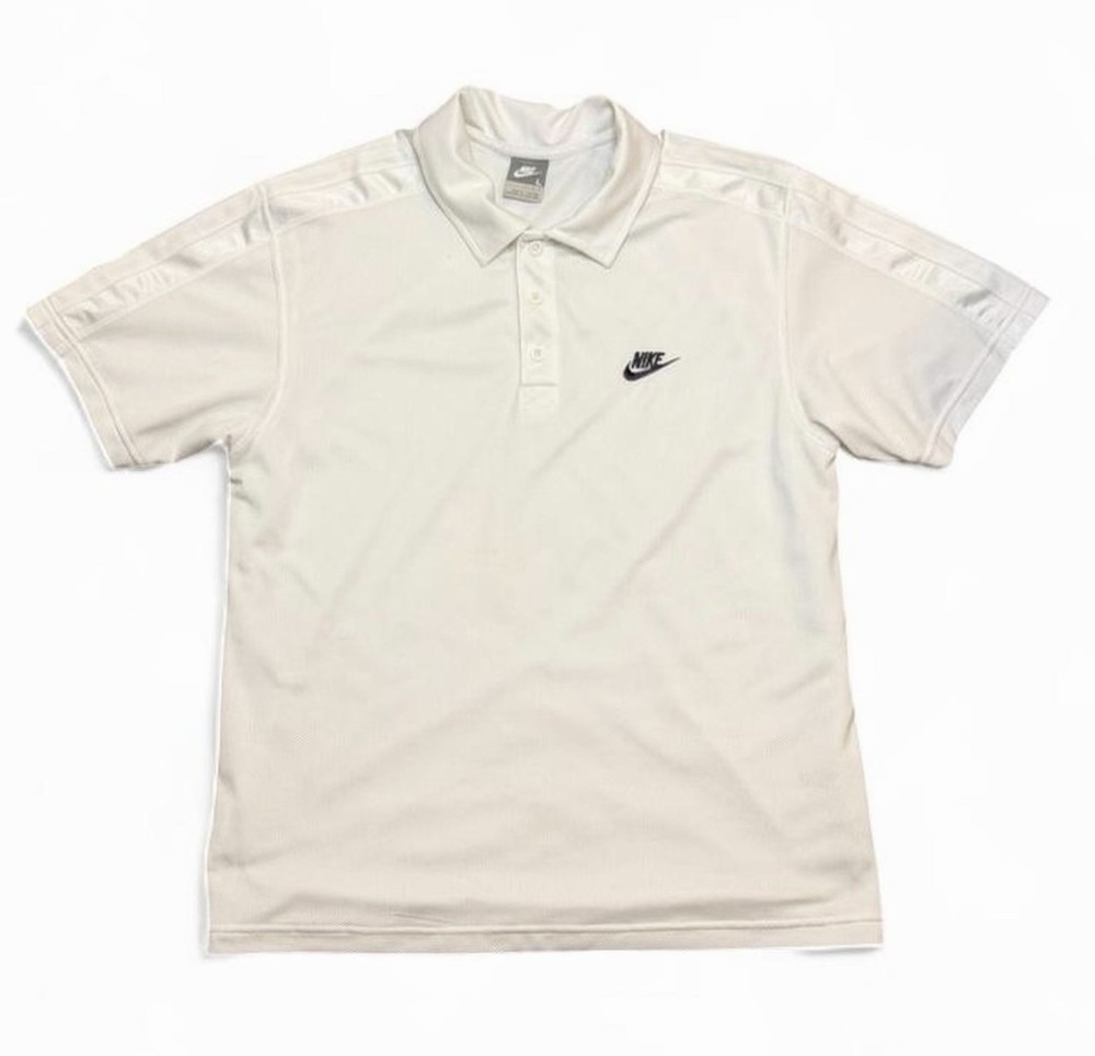 Nike Men’s Large White Polo Shirt Short Sleeve Athletic Golf