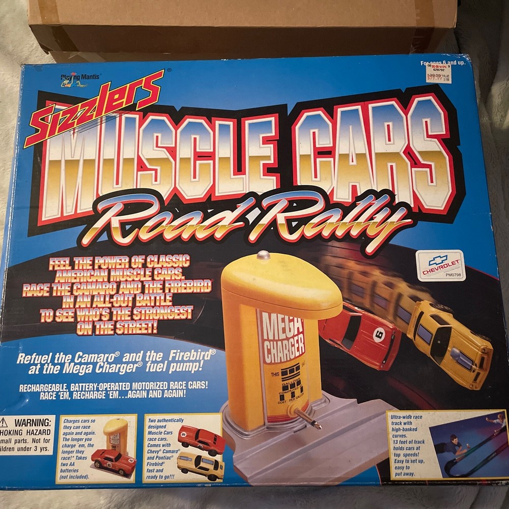 Playing Mantis SIZZLERS VINTAGE Muscle Car Road Rally Race Set New Open Box