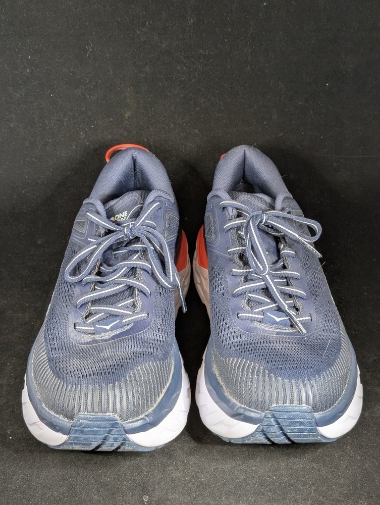Hoka One One Bondi 7 Womens Size 8 UK 6.5 Blue Running Shoes Preowned Good Condition