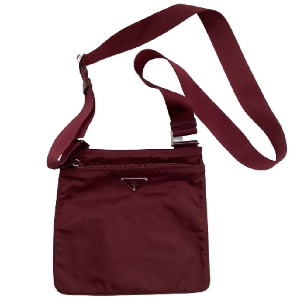 Vintage Prada burgundy shoulder bag rare luxury designer