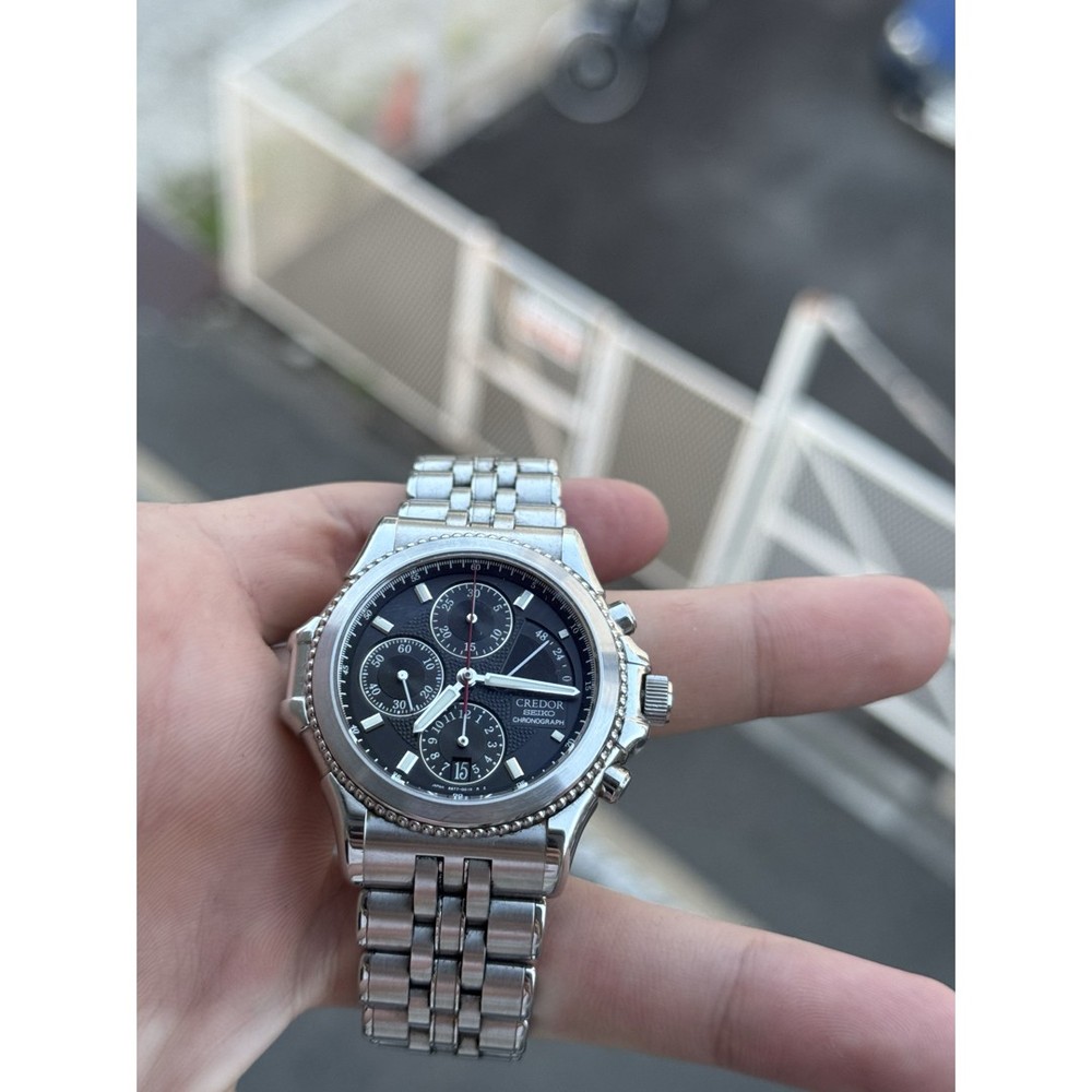 SEIKO Credor GCBK999 Automatic Silver Watch 39mm Japan Made