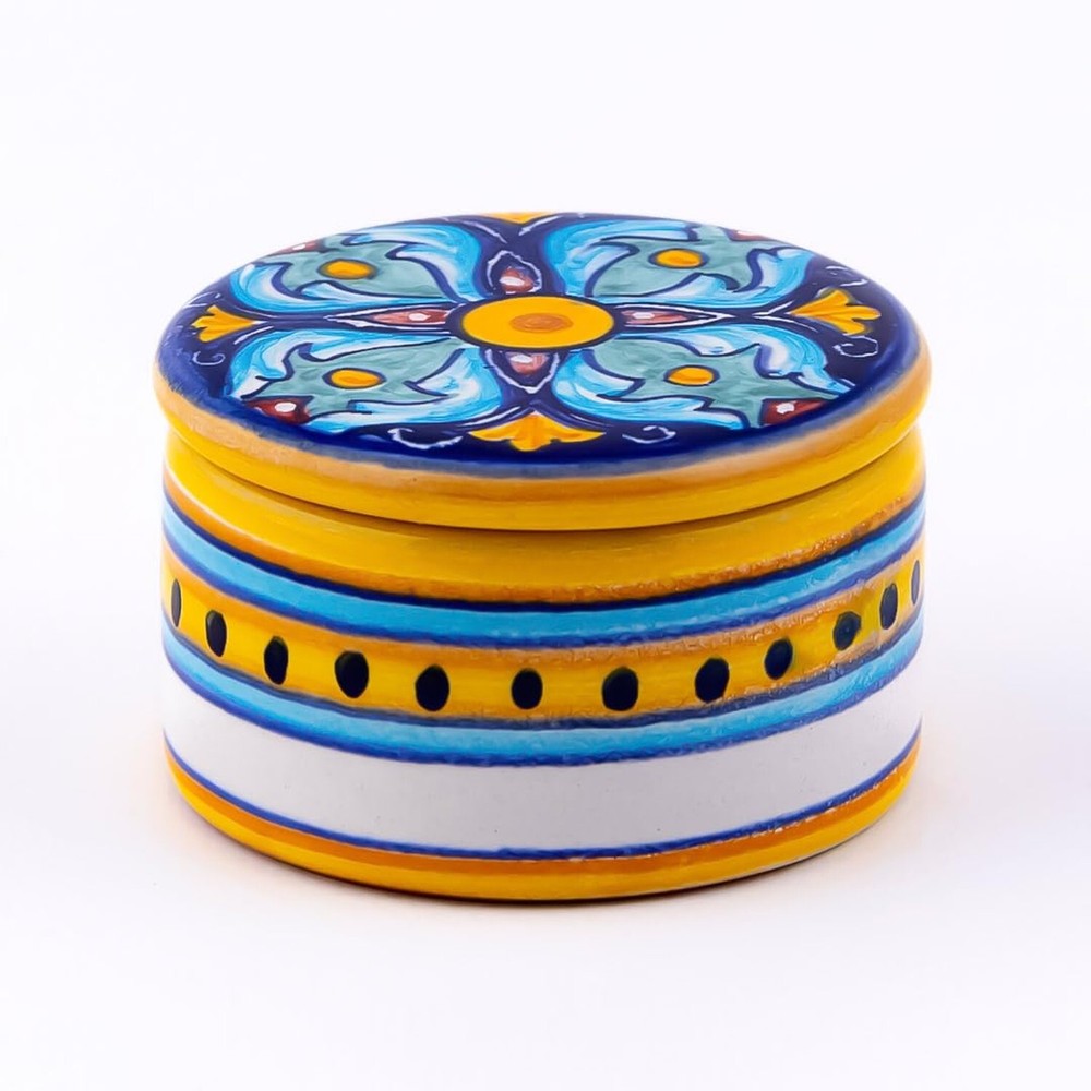Fima Deruta Ceramic Keepsake Box - Handmade Jewelry Box, Jewelry Case, Italia...