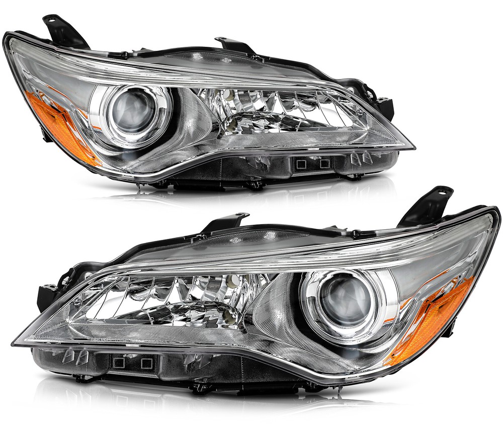 2015-17 Toyota Camry LE/XLE/SE/XSE Chrome Headlight Assembly Pair Left & Right