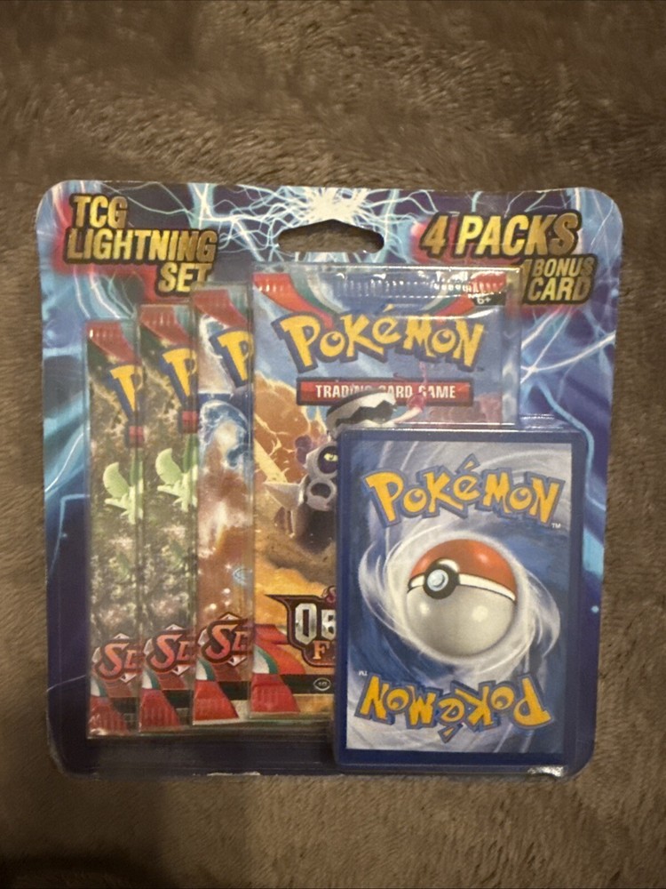 Pokémon TCG 4 Pack Lightning Booster Set w/1 Bonus Card Crown Silver Lost S&V
