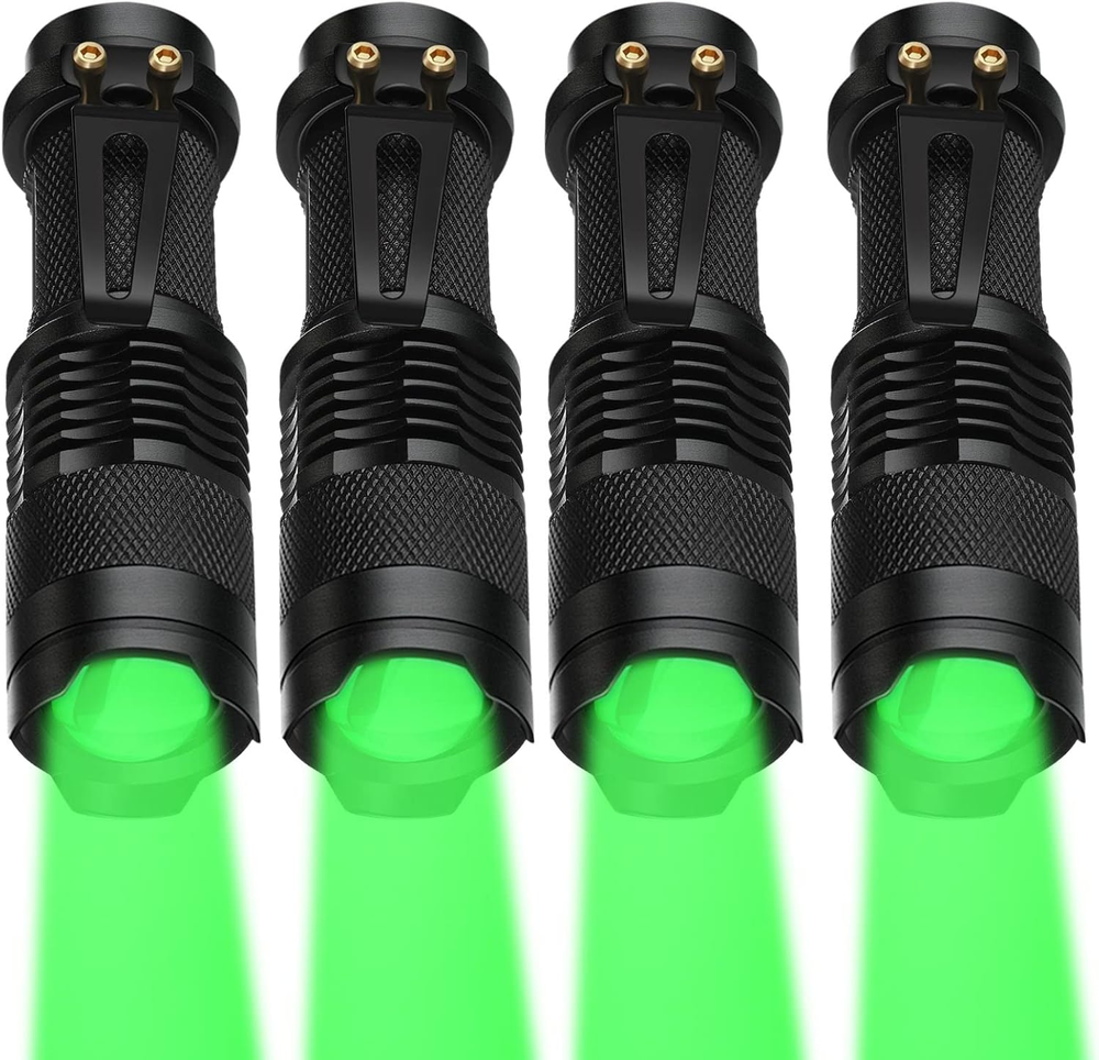 4-Pack Hunting LED Flashlight with Zoom and 3 Modes