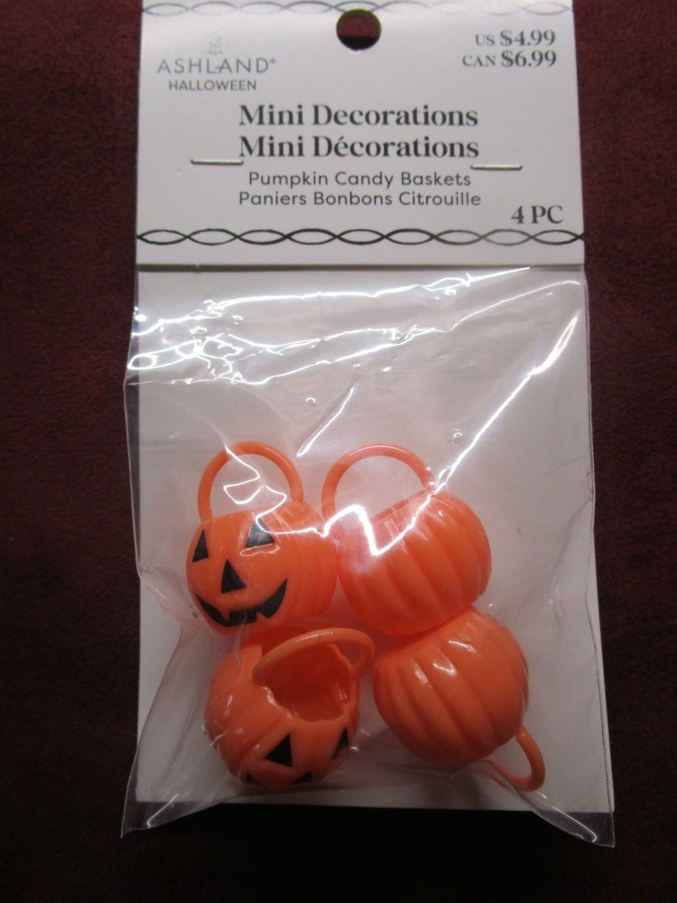 Ashland 2025 Halloween Tiny Treasures Pumpkin Candy Baskets New Collection