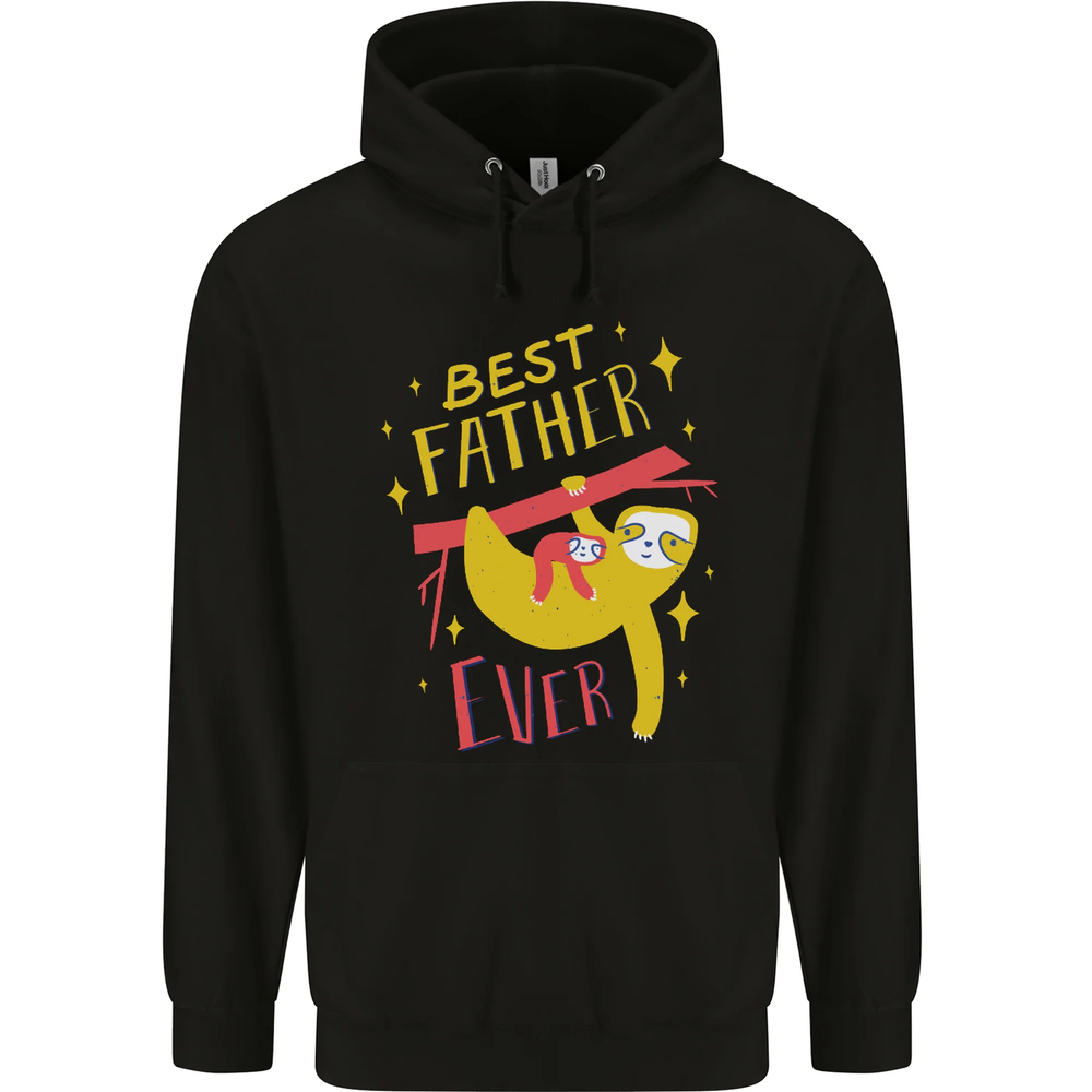 Fathers Day Funny Sloth Dad Daddy Papa Mens 80% Cotton Hoodie-image