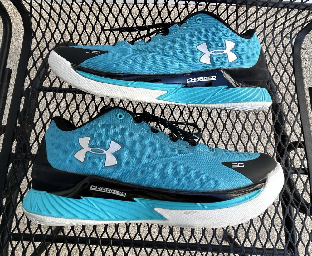 Under Armour Curry 1 Low Panthers Aqua Blue Men’s 8 US Mens