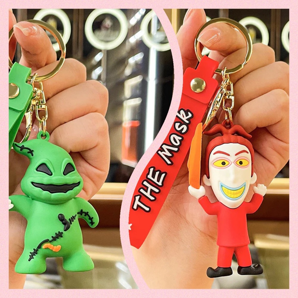 Nightmare Before Christmas Keychain - Oogie Boogie or Lock Themed   (99 chars)  