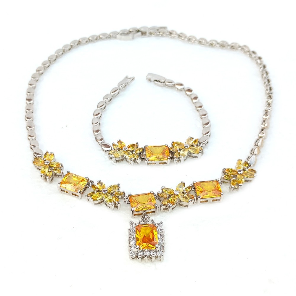 Minimalist Citrine Necklace, Citrine Yellow Cut Stone , November Birthstone Neck