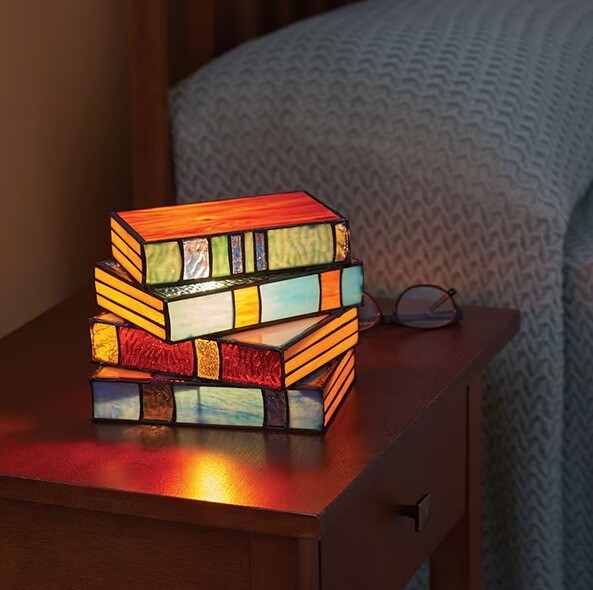 Cross-border independent station Color resin folding book lamp ornament Decorati