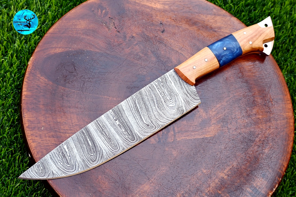 Custom Forged Damascus Steel Chef & Utility Kitchen Knife 2696