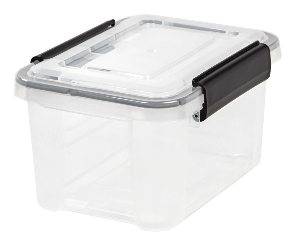 6.5Qt Clear Storage Bin with Secure Latching Lid for Home Organization