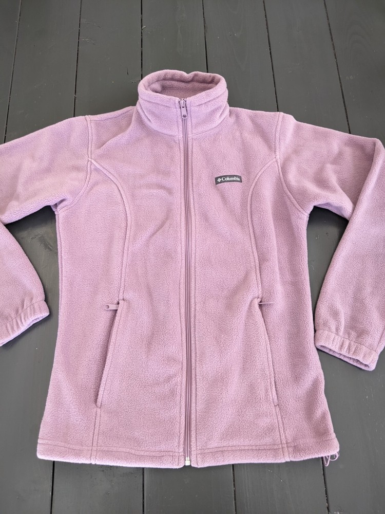 Columbia Women's Small Purple Fleece-Lined Full Zip Polyester Jacket