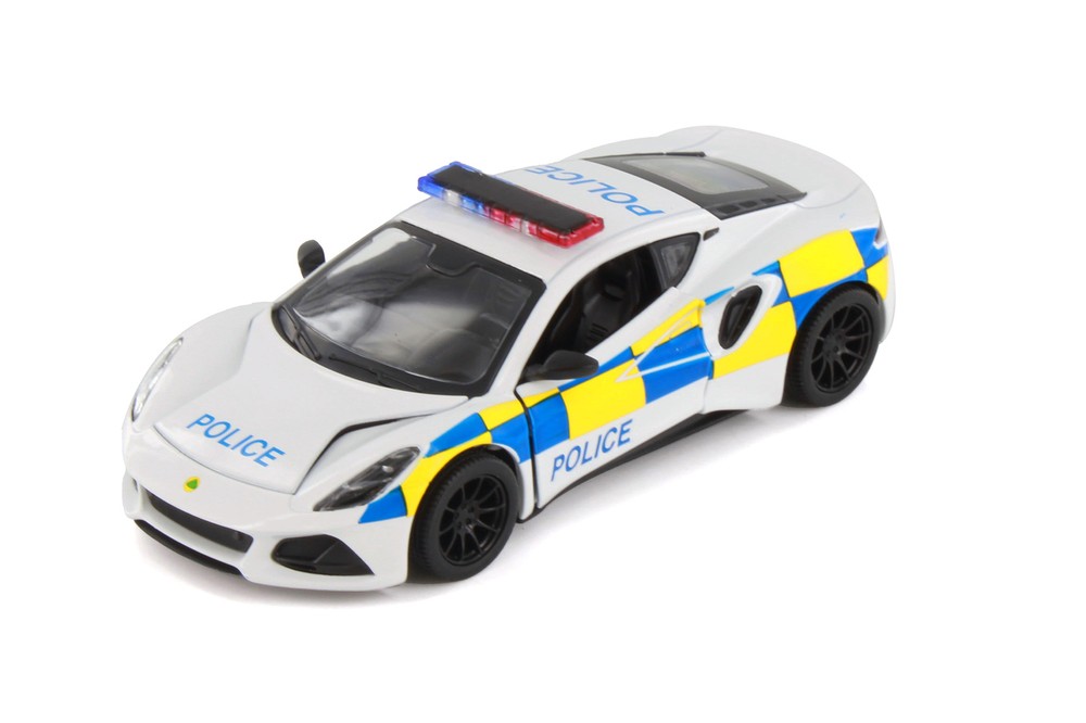 LOTUS EMIRA POLICE EDITION WHITE 1/34 DIECAST CAR KINSMART 5441DP