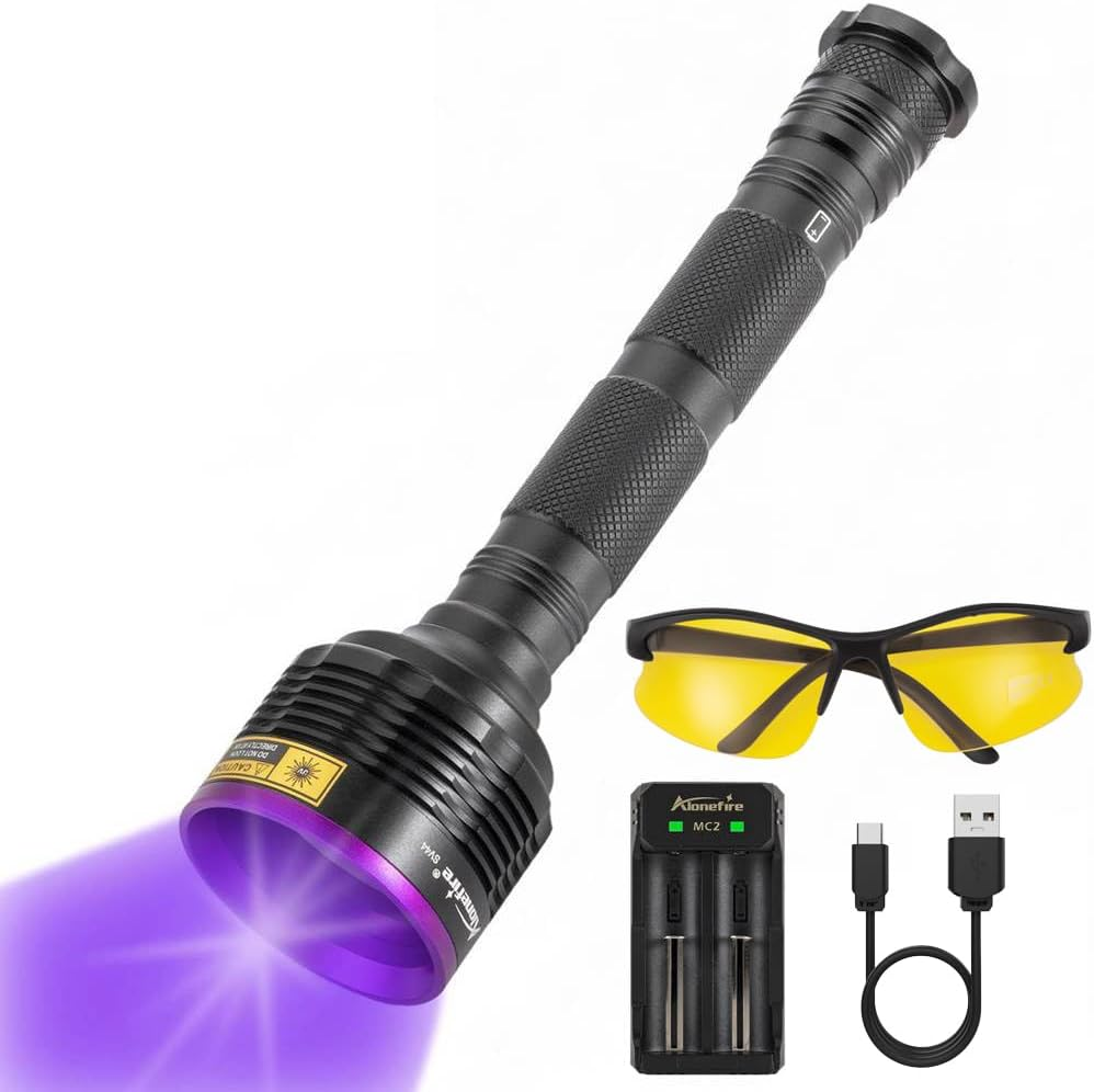 Alonefire SV44 20W USB-Rechargeable 365nm UV Black Light Flashlight