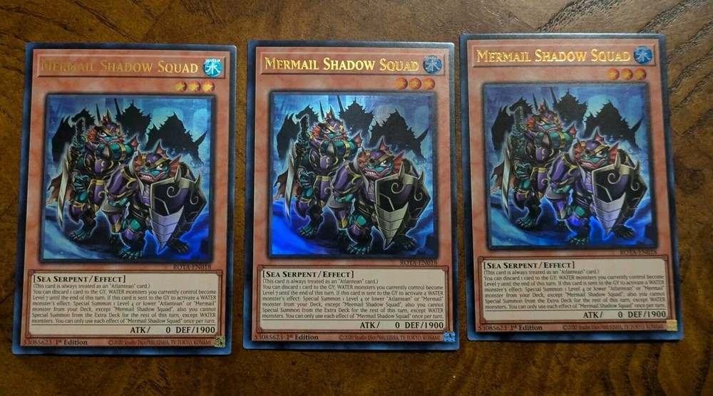 3X Mermail Shadow Squad ROTA-EN018 1st Edition Near Mint Yu-Gi-Oh! PLAYSET