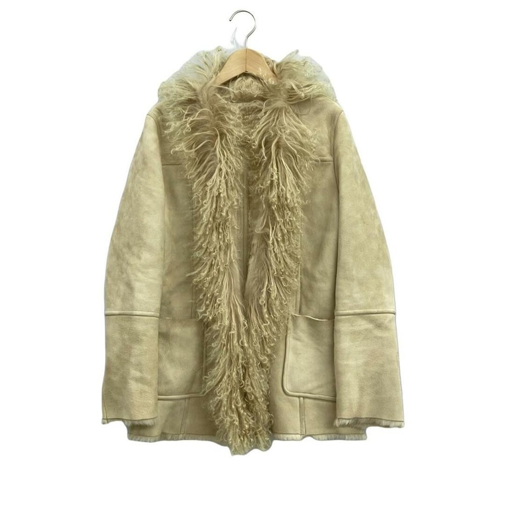 Indivi Womens Fur Coat Size 38 with Front Back Sloth Damage Details f30