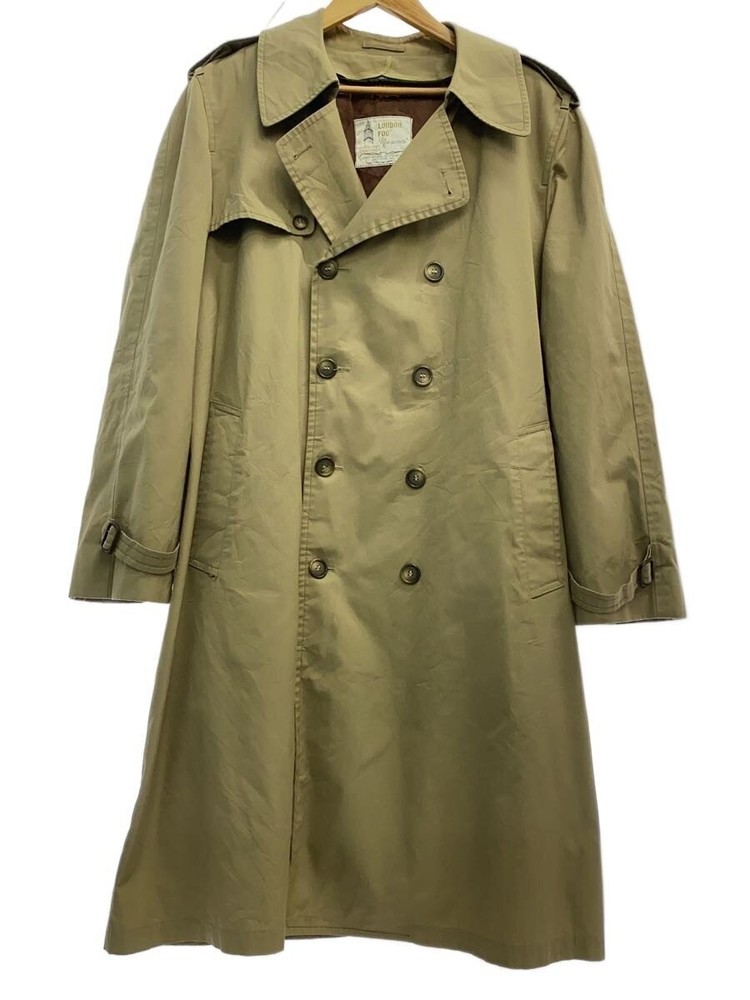 London Fog 80S Trench Coat With Liner/44/Polyester/Beg/Plain 3944
