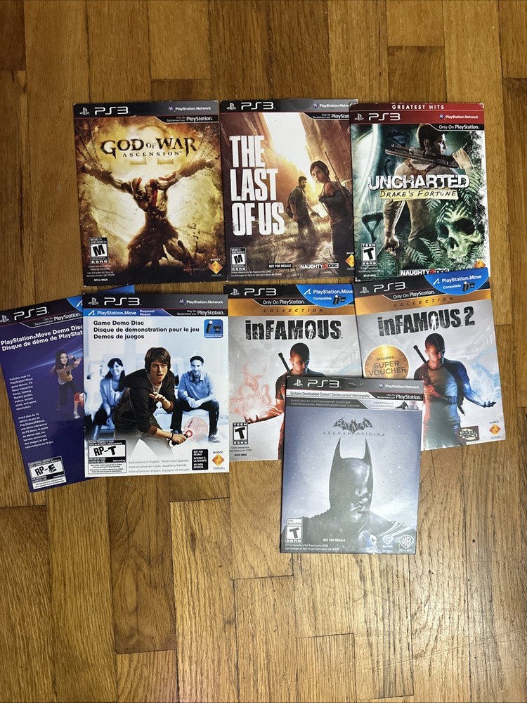 Lot Of 8 Not For Resale PS3 PlayStation 3 Game Sleeve Discs Infamous God Of War
