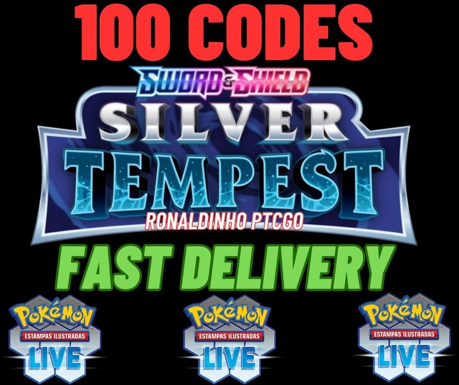 100x Silver Tempest Codes Booster Pokémon TCG LIVE - PTCGL - SENT FAST