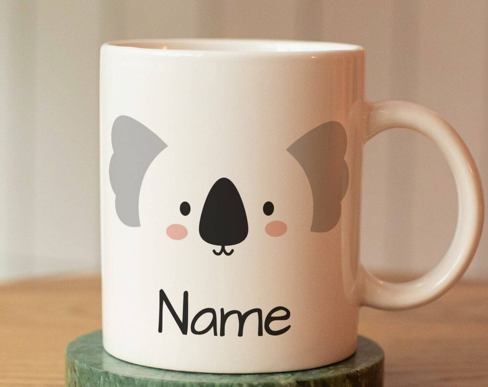 Custom Koala Mug with Name - Personalized Kids Cup Gift