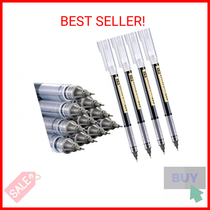 Frienda 12 Pieces Rolling Ball Pens 0.5 mm Japanese Pens Quick Drying Pens Fine