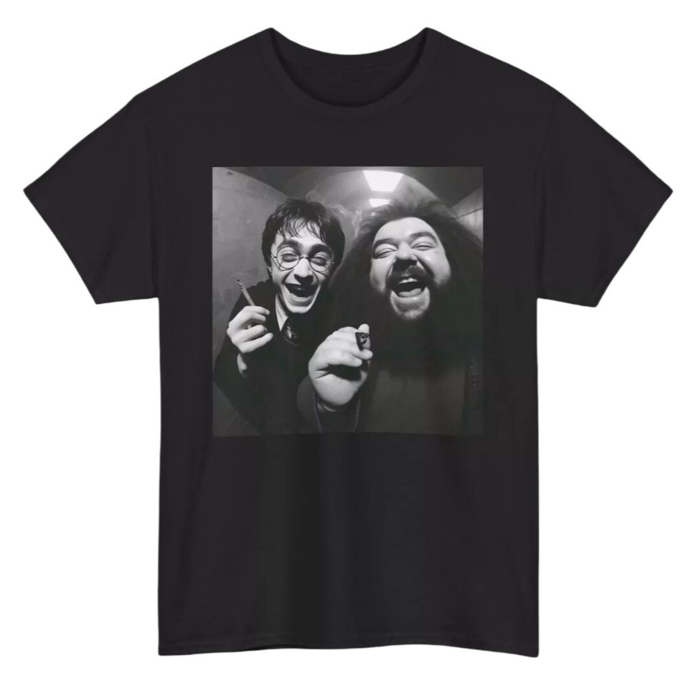 Harry Potter Hagrid Smoking Funny T-shirt Novelty P87170