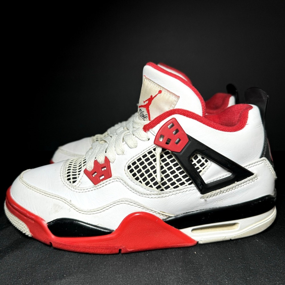 Size 5.5 - Nike Air Jordan 4 Retro OG GS Fire Red 2020 Men's Shoes - 408452 160