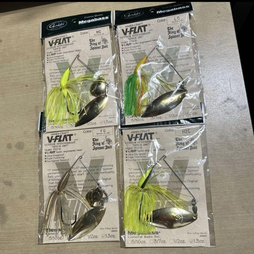 Fishing Lure Megabass V-Flat 4 Piece Set Spinnerbait
