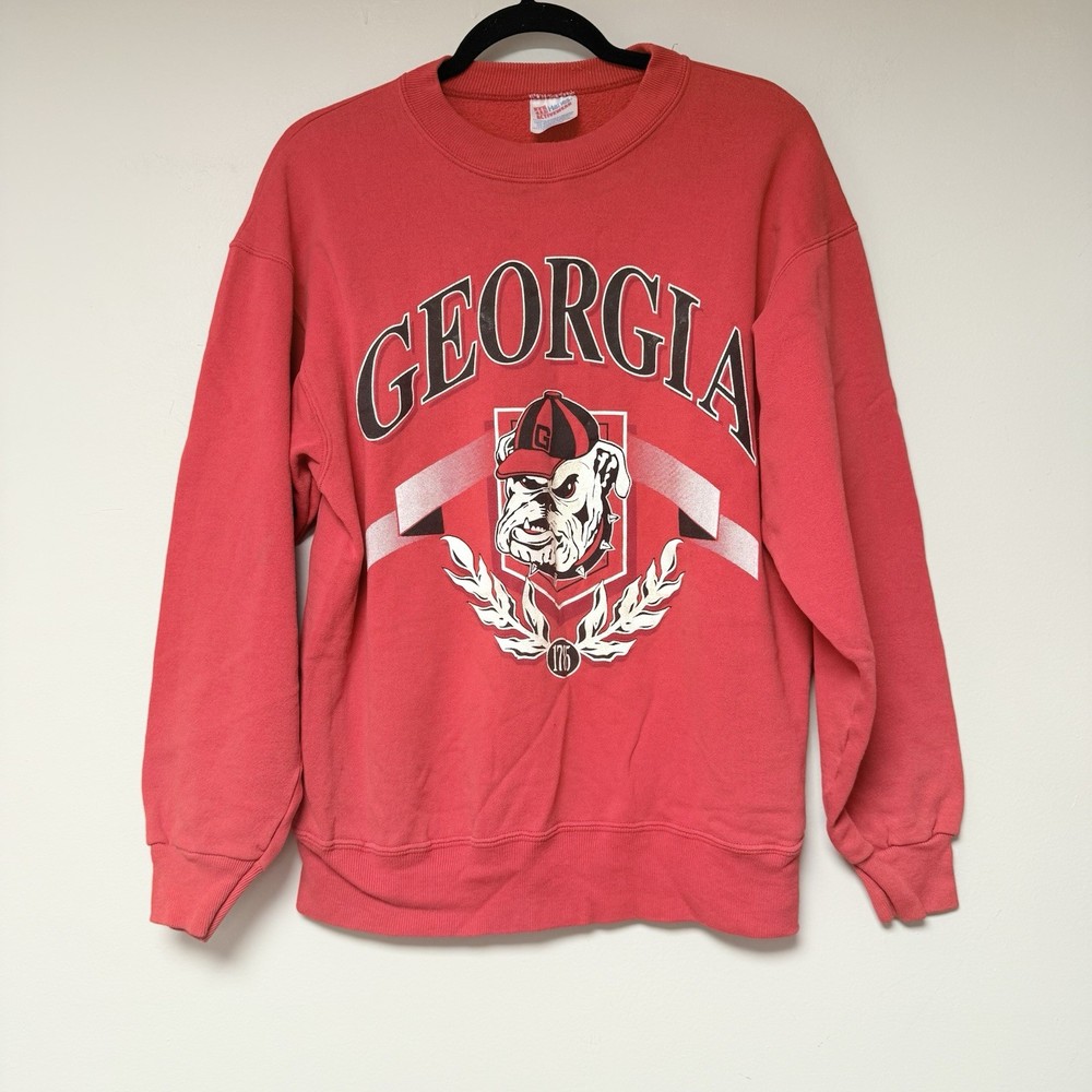 Hanes Activewear 100% Cotton Men’s Size L GA Bulldogs Sweatshirt  Vintage USA