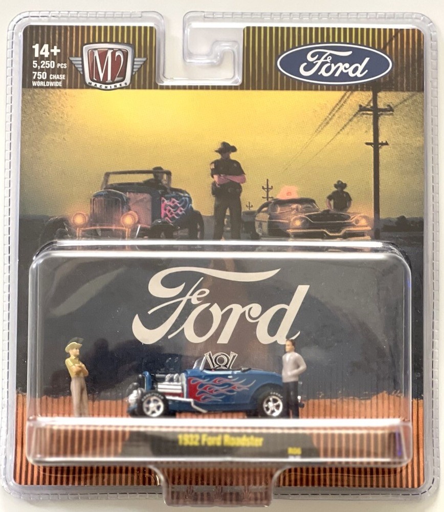 M2 MACHINES DIORAMA AUTO FIGS 1932 FORD ROADSTER