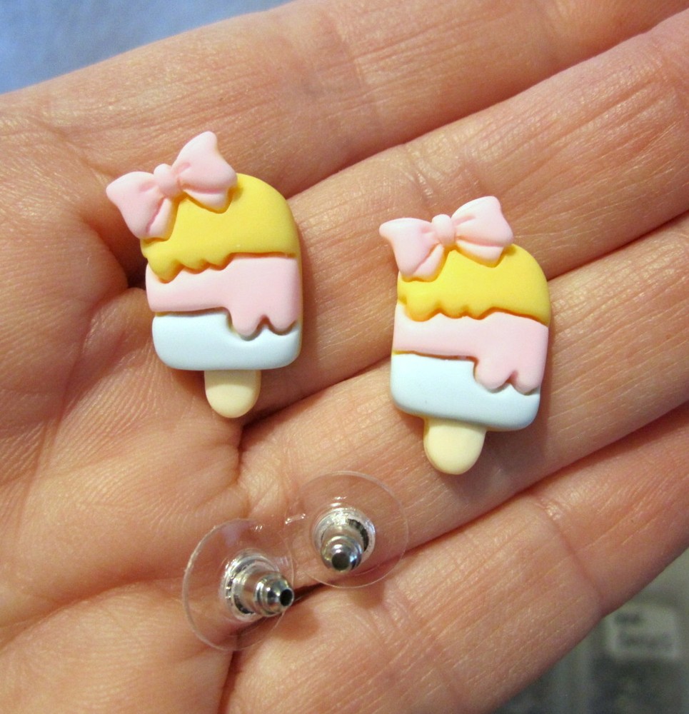 Popsicle Earrings Ice Cream Bar - Hypoallergenic