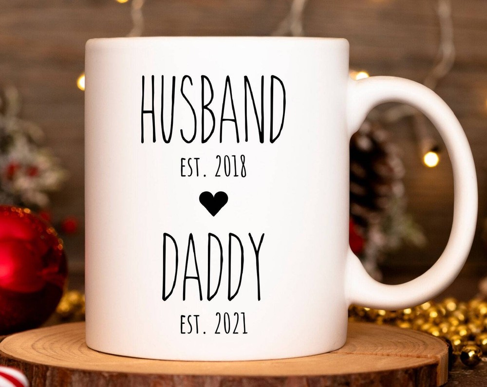 Taza Embarazo Revelar Al Marido Primer Día del Padre Personalizada Papá Est 2021