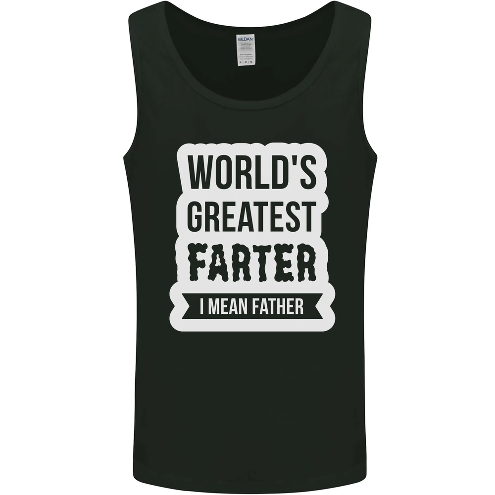 Fathers Day Farter Funny Flatulence Fart Mens Vest Tank Top-image