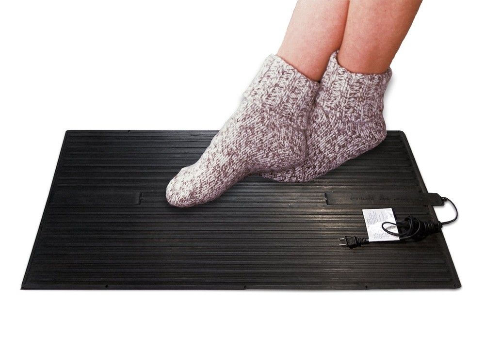 Foot Warmer, Large and Portable Heated Rubber Mat, Personal Space Heater for ...