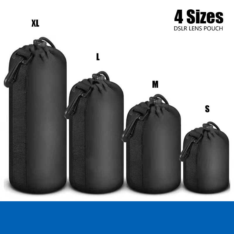 Neoprene Waterproof Soft DSLR SLR Camera Lens Bag Pouch Case Protective Cover