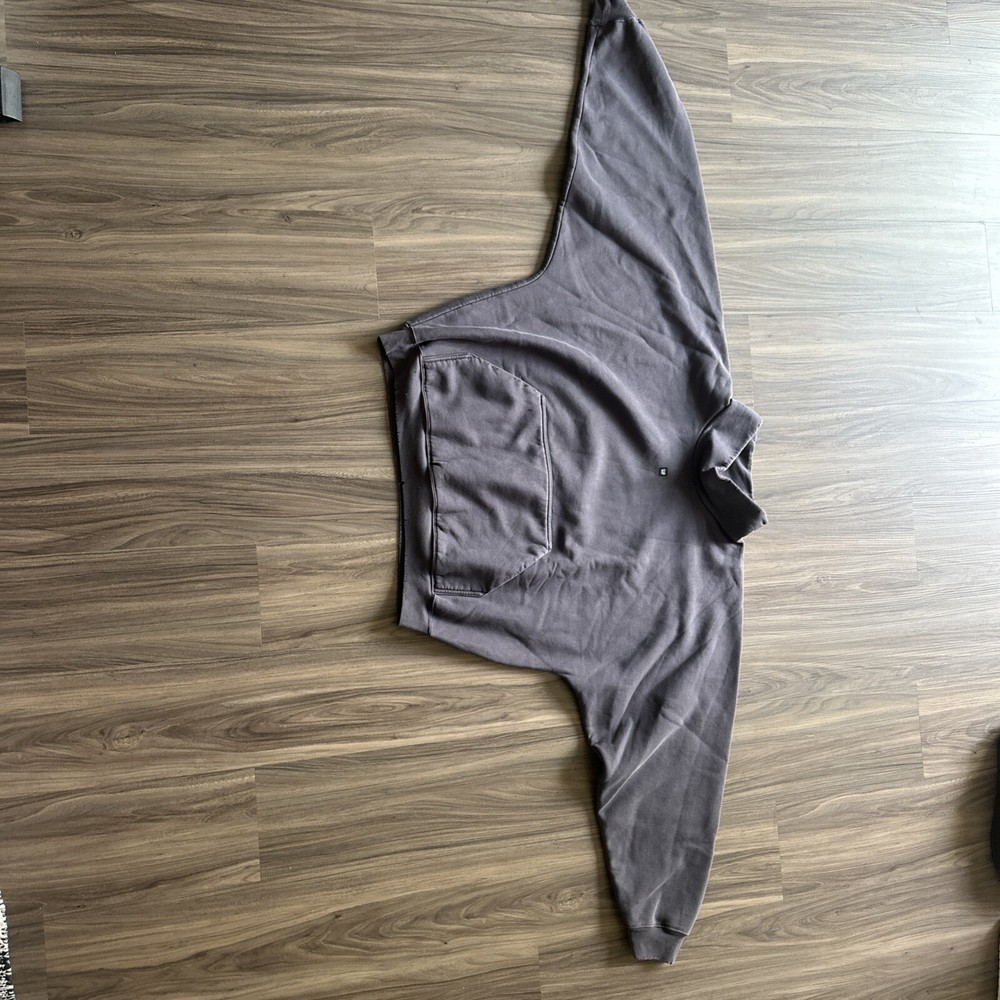 Yeezy Gap Balenciaga Distressed High Neck Mockneck Sweater Gray Mens Size S