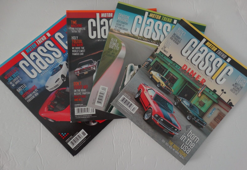 Lot of All Four (4) Issues of Motor Trend Classic Magazine for 2010 – MINT