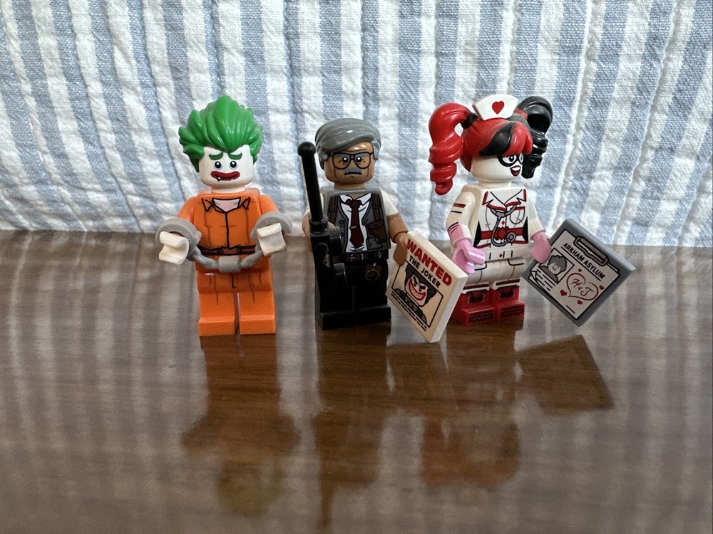 LEGO Joker & Harley Quinn Tile Set Wanted Poster ARKHAM ASYLUM Minifigure Batman