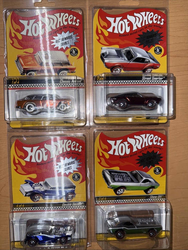 Hot Wheels 2009 RLC 4 Cars-Double Demon/Street Snorter/Classic Nomad/Show Off