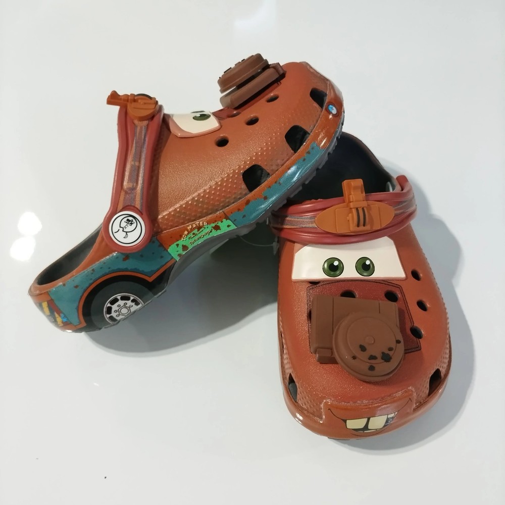 Adult Mater Crocs Clogs Pixar Cars Brown Waterproof Sandals Beach Shoes Gift Men
