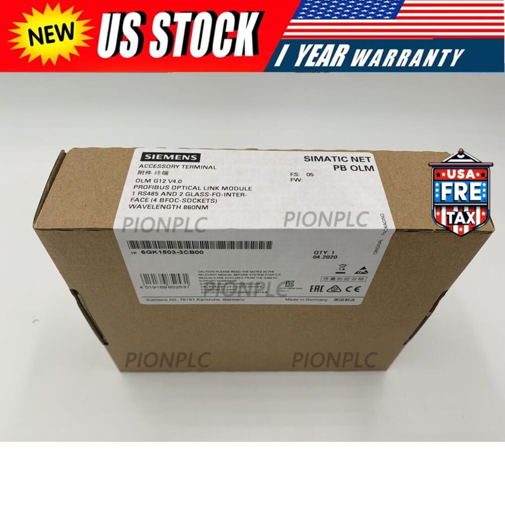 Siemens 6GK1503-3CB00 PROFIBUS OLM G12 V4.0 Optical Link Module 6GK1 503-3CB00