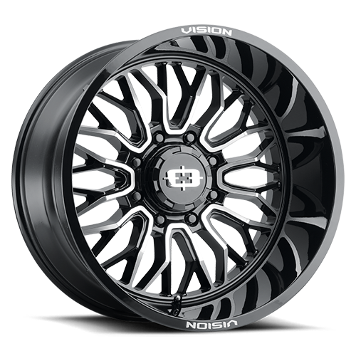 Vision Off-Road 402 Riot 20X9 6X135 12mm Gloss Black Machined Face