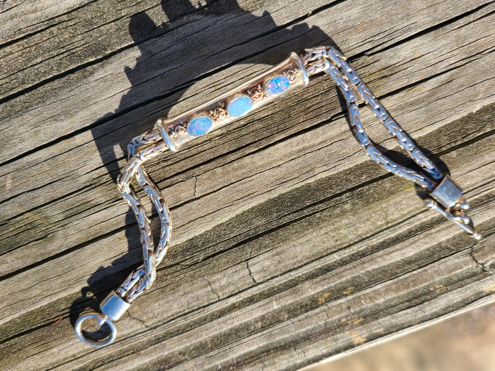 Artisan Double Bali Byzantine Opal triplet Bracelet 7
