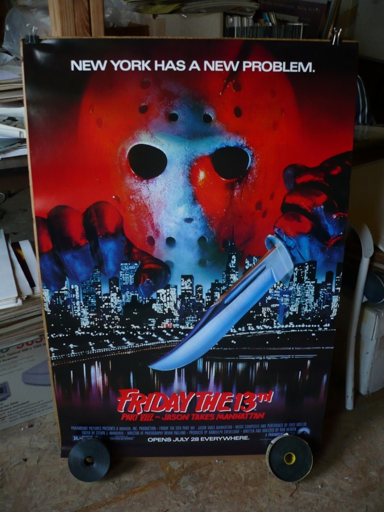 FRIDAY THE 13TH PART 8: JASON TAKES MANHATTAN, orig rolled 1-s / movie poster